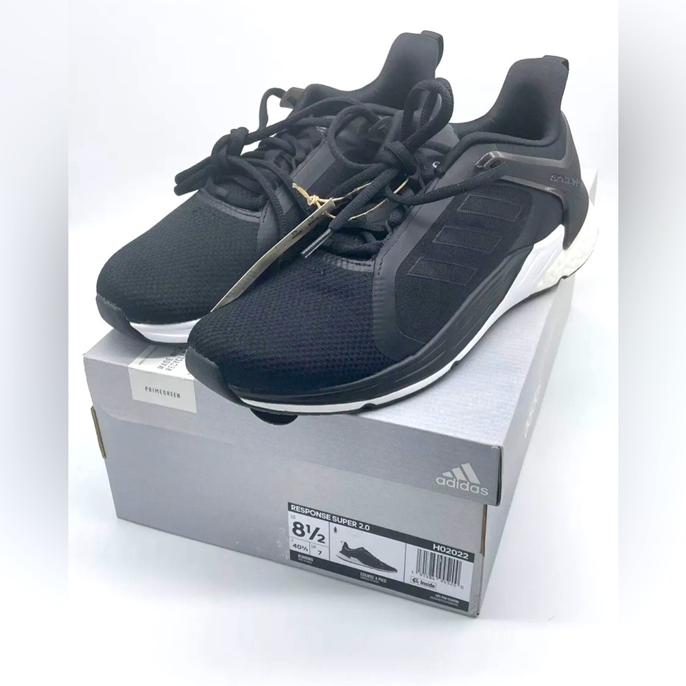 Adidas Response Super 2.0 Running Shoes, Women's Size 8.5, Black NEW MSRP $90